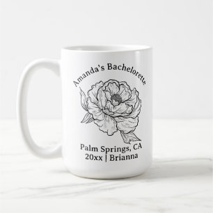 Bachelorette Birth Month Flower November Peony Coffee Mug