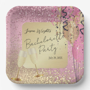 Bachelorette / Birthday Party - Pink Paper Plate
