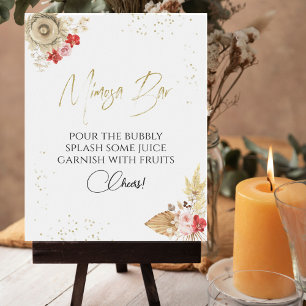 Bachelorette Boho Cocktail Gilded Mimosa Bar Sign