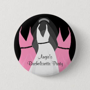 Bachelorette Bridal Dresses Girls Night Out 2 Inch Round Button