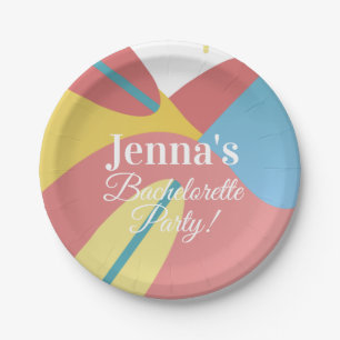 Bachelorette Bridal Shower Beach Surfing   Paper Plate