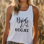 Bachelorette Bride and Boujee Wedding Tank Top<br><div class="desc">Celebrate the bride-to-be's last fling before the ring with this sassy "Bride & Boujee" tank top. Perfect for bachelorette parties, girls' trips, or any pre-wedding festivities. This stylish and comfortable tank lets the bride show off her personality and get excited for the big day. Make it a memorable occasion with...</div>