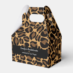 Bachelorette Bride Boujee Trendy Leopard Print Favor Box