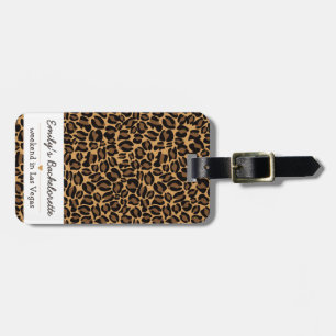 Bachelorette Bride Boujee Trendy Leopard Print  Luggage Tag
