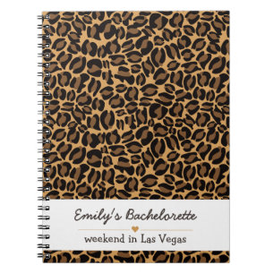 Bachelorette Bride Boujee Trendy Leopard Print Notebook