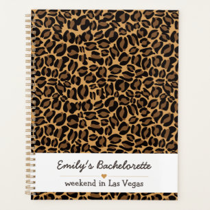 Bachelorette Bride Boujee Trendy Leopard Print  Planner