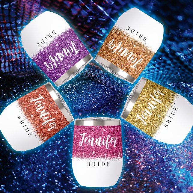 Bachelorette Bride Violet Glitter Girly (Creator Uploaded)