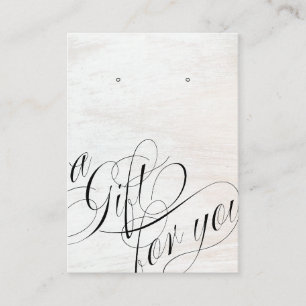 Bachelorette Bridesmaid Script Wood Earring Calling Card