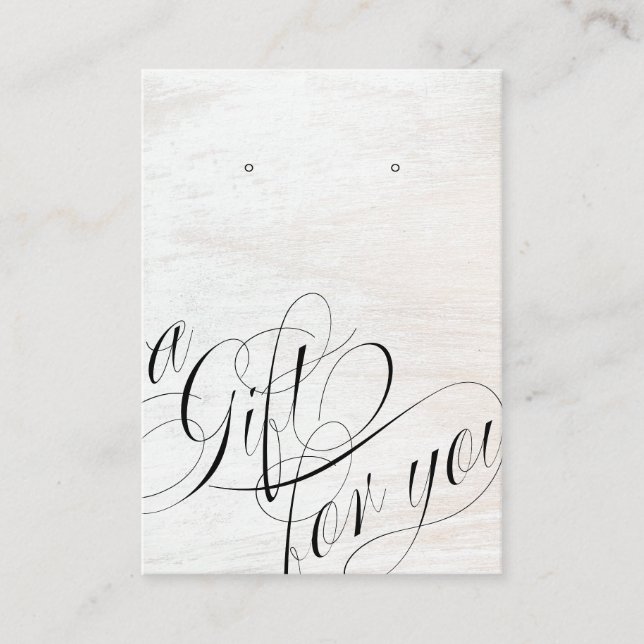 Bachelorette Bridesmaid  Script  Wood Earring Calling Card (Front)