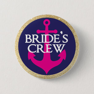 Bachelorette Button- Last Sail Before The Veil 2 Inch Round Button