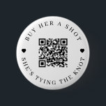 Bachelorette Buy Her A Shot She's Tying The Knot 2 Inch Round Button<br><div class="desc">Modern and elegant design printed Minimalist Bachelorette Buy Her A Shot She's Tying The Knot button that can be customized with your text. Please click the "Customize it" button and use our design tool to modify this template. Check out the Graphic Art Design store for other products that match this...</div>