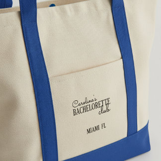 Bachelorette Club Personalized City & Bridesmaid  Tote Bag