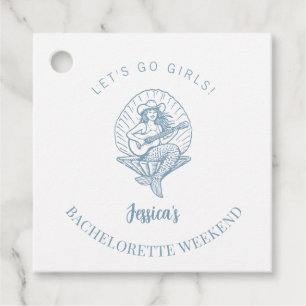 Bachelorette coastal cowgirl beach bach favour tags