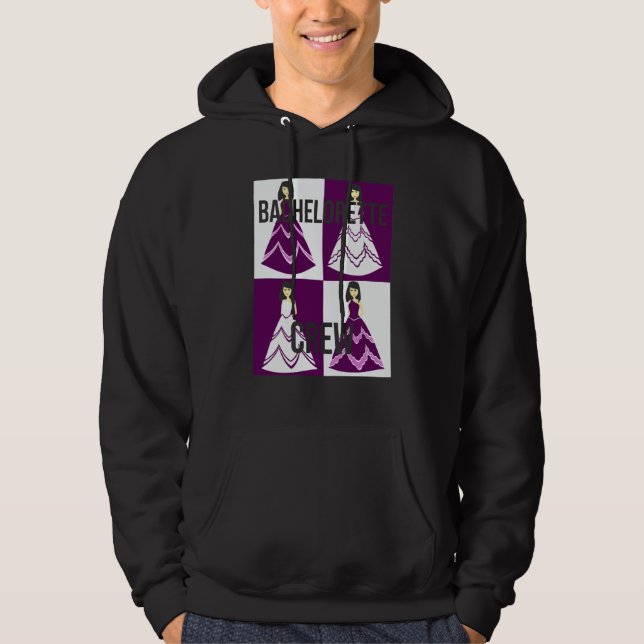 Bachelorette Crew bride evening bechlorette party  Hoodie (Front)