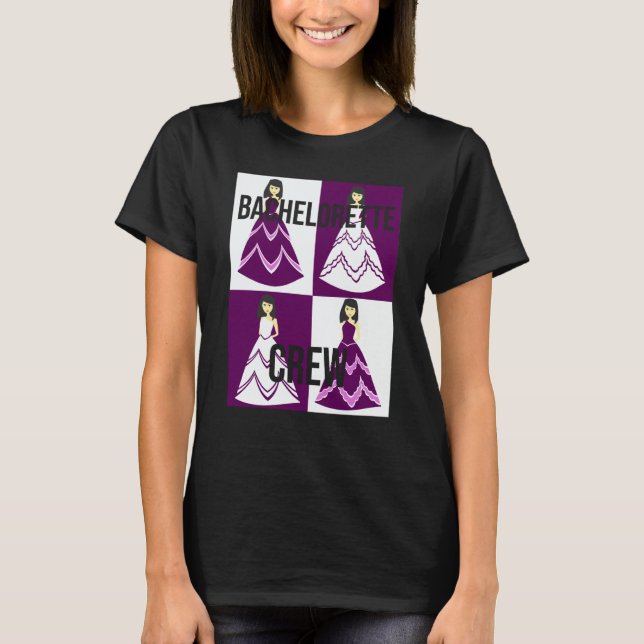 Bachelorette Crew bride evening bechlorette party  T-Shirt (Front)