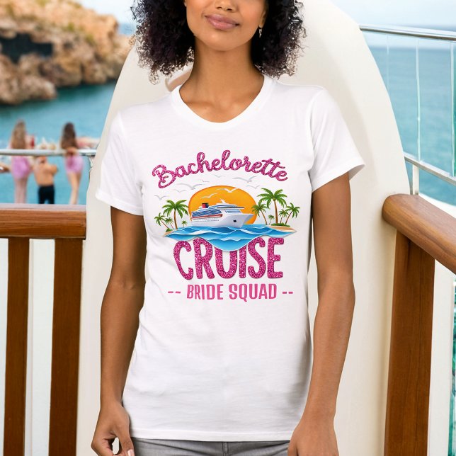 Bachelorette Cruise Bride Squad Glitter Tee (Creator Uploaded)