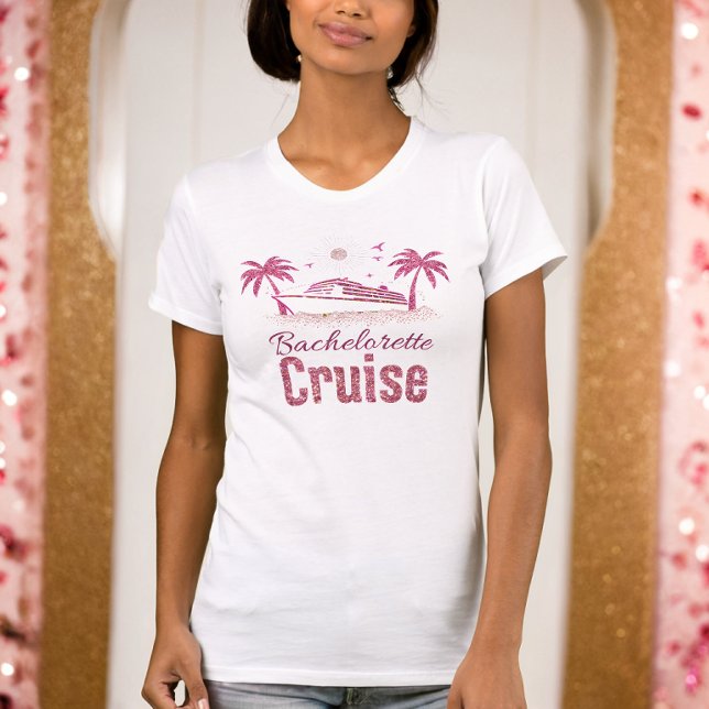 Bachelorette Cruise Pink Glitter Matching Tee (Creator Uploaded)