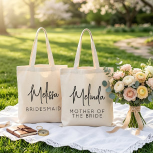 Bachelorette   Custom Name Bridesmaid Bridal Party Tote Bag