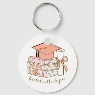 Bachelorette Degree Party Design Graduation Cap Keychain
