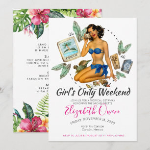 Bachelorette Destination Bikini Beach Bridal Bash Invitation