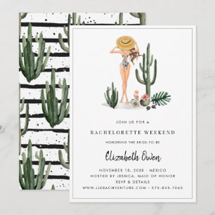Bachelorette Destination Bikini Bridal Bash Invitation