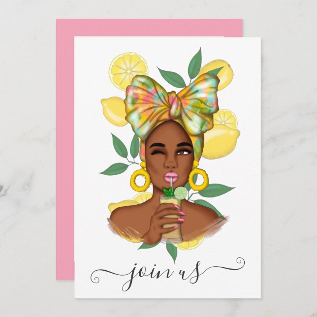 Bachelorette d'été Invitation (Devant / Derrière)