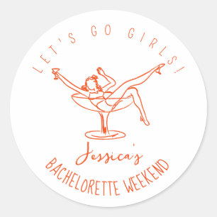 Bachelorette favour personalized sticker 
