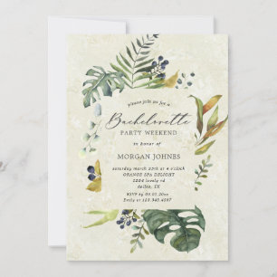 bachelorette fête zephyr floral Invitation