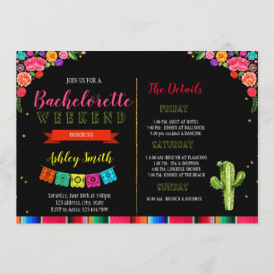 Bachelorette Fiesta avec invitation Itinéraire