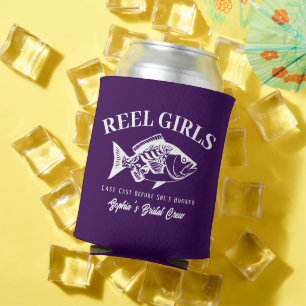 Bachelorette Fisherman Style Purple Can Cooler