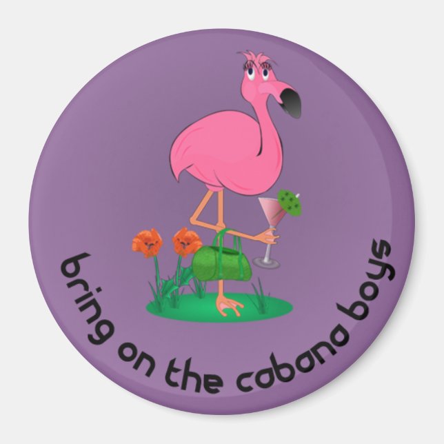 Bachelorette/Flamingo Magnet (Front)