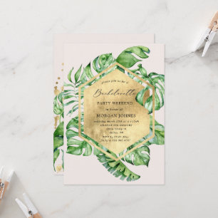 Bachelorette Foliage Tropical Invitation