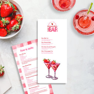 Bachelorette Fraise Sweet Bar Cocktail Menu