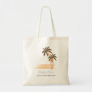 Bachelorette Gift Destination Wedding Beach Palm  Tote Bag