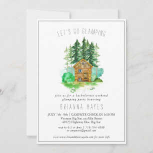 Bachelorette Glamping Camping Week-End Invitation