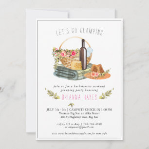 Bachelorette Glamping Camping Weekend Invitation