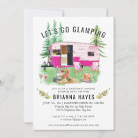 Bachelorette Glamping Camping Weekend Invitation