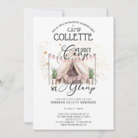 Bachelorette Glamping Party Weekend Invitation