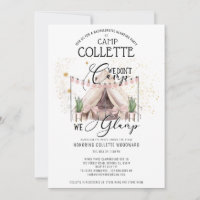 Bachelorette Glamping Party Weekend Invitation