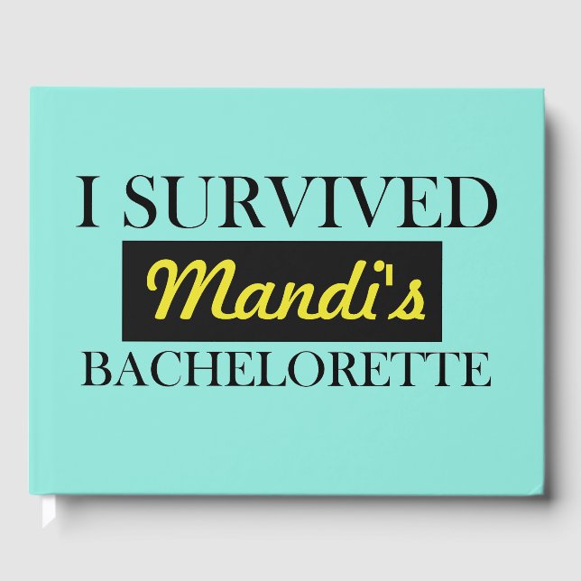 Bachelorette Guest Book | Personalized (Front)