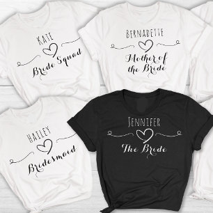 Bachelorette Hen Bridal Party Name Title Bride T-Shirt
