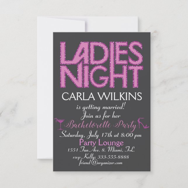 Bachelorette invitation (Devant)