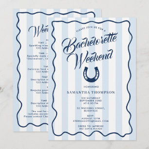 Bachelorette Itinerary Bach Weekend Horseshoe Invitation