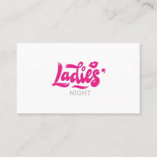 bachelorette ladies night lips business card