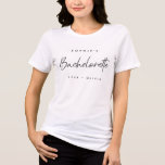 Bachelorette | Minimalist Script Modern Bridesmaid<br><div class="desc">This Bachelorette Party custom design features a handwritten script typography. You can easily personalize the bride-to-be's name,  year,  bridemaid's name or your own custom message! The perfect elegant accessory for a bachelorette party or bachelorette weekend!</div>