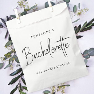 Bachelorette   Modern Minimalist Script Bridesmaid Favour Bag