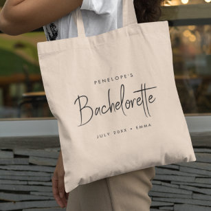 Bachelorette   Modern Minimalist Script Bridesmaid Tote Bag
