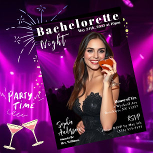 Bachelorette Night Magazine Cover Invitation
