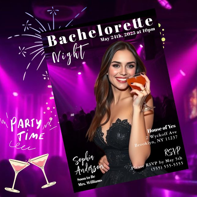 Bachelorette Night Magazine Cover Invitation (Bachelorette Night Magazine Cover Invitation)