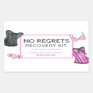 Bachelorette No Regrets Recovery Kit Sticker